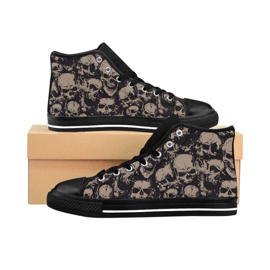 Discover Grunge Skull High Top Shoes Sneakers