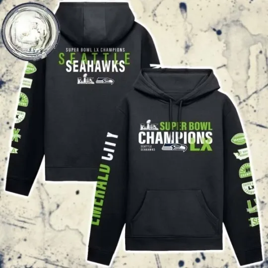 Discover Seahawks Fanatics Black Champions Four Piece Hoodie 3D