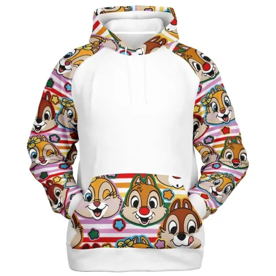 Discover Cute Chip And Dale Rescue Ranger Chipmunks Double Trouble Hoodie 3D Printed