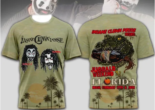 Discover Insane Clown Posse Presents Juggalo Weekend 2026 3D T-Shirt