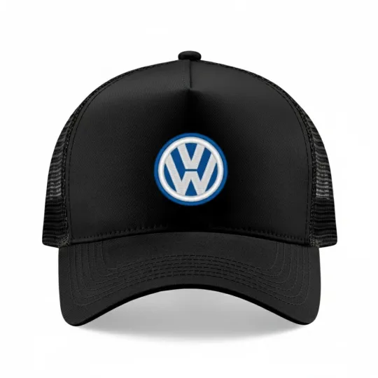 Volkswagen Black Snapback Trucker Cap  Unisex