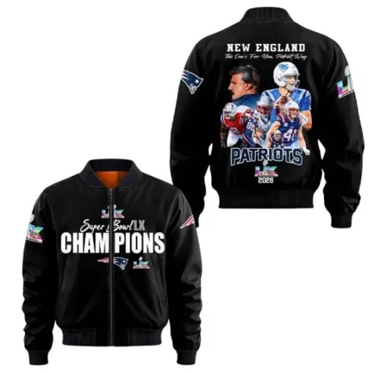 Discover 2026 Patriots SB LX Champions Bomber Jacket