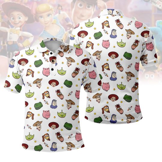 Discover Disney Toy Story Character Polo Shirt, Woody Jessie Buzz Lightyear Polo Men Shirt, Disneyland Trip Shirt, WDW Polo Shirt