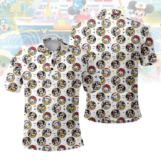 Discover Disney Cruise Polo Shirt, Mickey and Friends Cruise Trip Polo Shirt, Let's Cruise, Disney Wish Dream Magic Wonder Fantasy