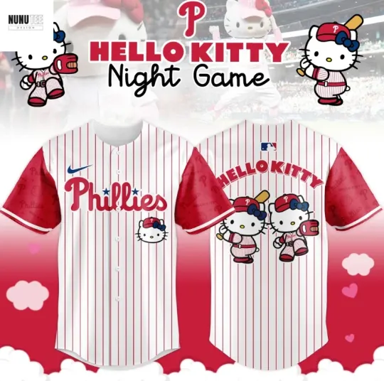 Discover Philadelphia Phillies Hello Kitty Baseball Jersey