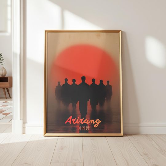 BTS Inspired Tour Poster  Arirang World Tour Art Print, Abstract Band Illustration Wall Art for K-Pop Fans