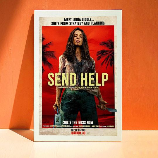Discover Send Help (2026) Movie Poster-Canvas Print-Bedroom Decor-Wall Art-Gift for Movie Lovers
