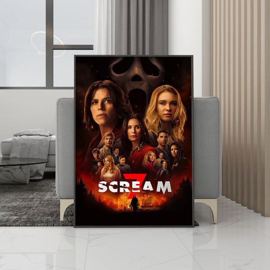 Discover Scream 7 (2026) Movie Poster Canvas Wall Art - Movie Fans Collection - Room Decor - Birthday Gift