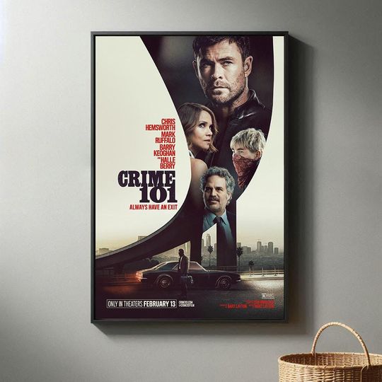 Discover Crime 101 Movie Posters | High Quality Canvas Print I 2026 Movie Poster | Modern Room Decorative Arts | Popular Film Gift