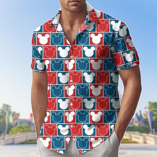 Discover 250th America Anniversary Button Shirt, Vintage Independence Day Shirt, Patriotic Tee with USA Flag, Disney Independence Day Shirt