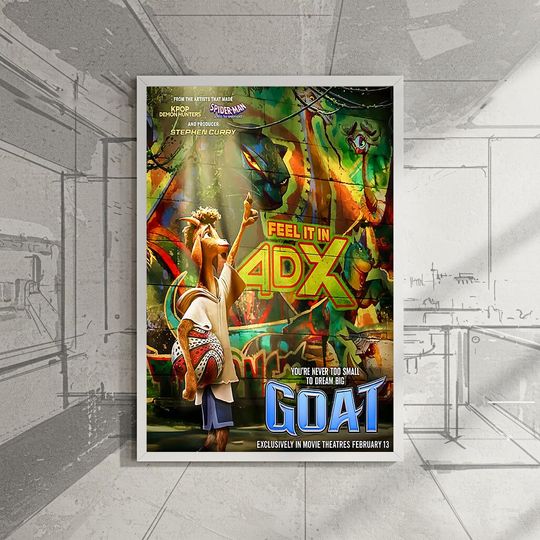 Discover Movie Poster- GOAT (2026)| Poster| Wall Art| Collage Art| Vintage Poster| Printing| Poster Gift