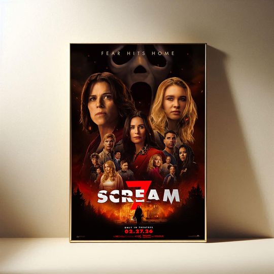 Discover Scream 7 (2026) Horror Film Poster, Modern Movies Art Print, Poster for Gift, Film Fan Collection