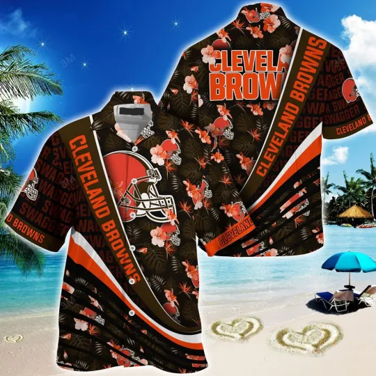 Discover Cleveland Football Brownss Team Hawaiian Shirt Button Down Unisex Adults