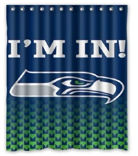 Discover Seattle Seahawks Logo Shower Curtain Waterproof with Hooks