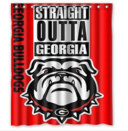 Discover GA Bulldogs Shower Curtain, Waterproof with Hooks