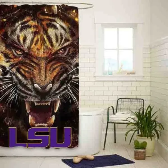 Discover LSU Tigers Shower Curtain Waterproof with Hooks