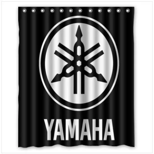 Discover Yamaha Logo Shower Curtain  Waterproof with Hooks