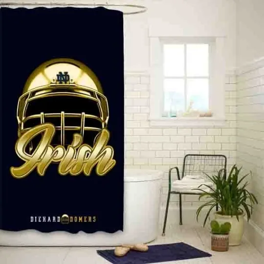 Discover Irish Football Shower Curtain Waterproof with Hooks