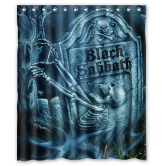 Discover Black Sabbath Waterproof Shower Curtain with Hooks