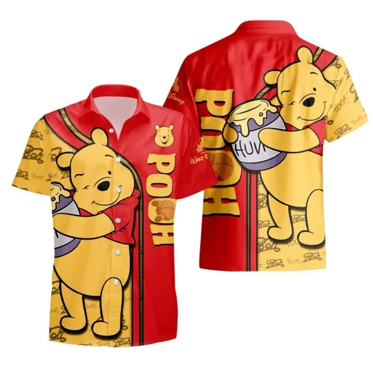 Discover Disney Pooh Hawaiian Shirt Button Down Adult Winnie The Pooh Button Shirt