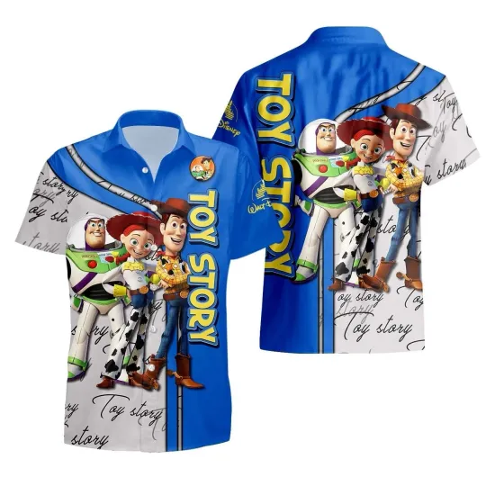 Discover Disney Toy Story Hawaiian Shirt Button Down Adult Toy Story Characters Lovers