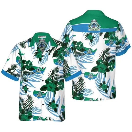 Discover Tropical Green Bay Proud Hawaiian Shirt Casual Button Down Shirt Unisex Adults
