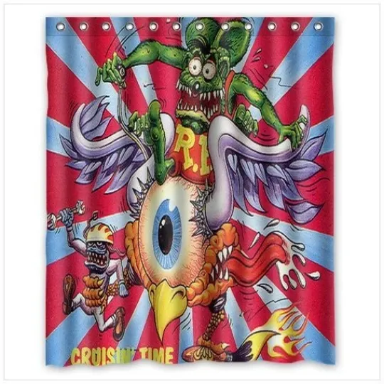 Discover Waterproof Shower Curtain RAT FINK Big Daddy  Bathroom Decor