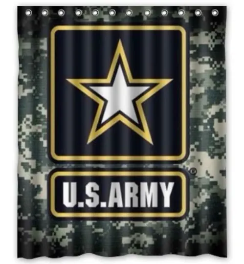 U.S. Army Waterproof Shower Curtain Bathroom Decor