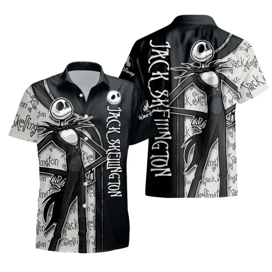 Discover Disney Jack Skellington Hawaiian Shirt, Nightmare Before Christmas Button Shirt