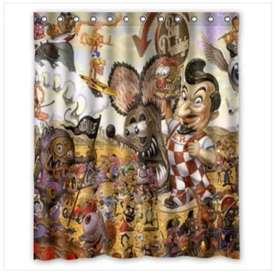 Discover Waterproof Shower Curtain Rat Fink Big Daddy Bathroom Decor