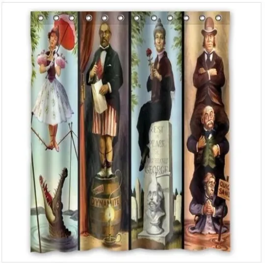 Discover Haunted Mansion Stretching Shower Curtain