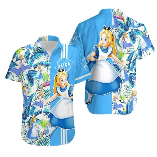 Discover Disney Alice In Wonderland Hawaiian Shirt Button Down Adult Princess Alice Shirt