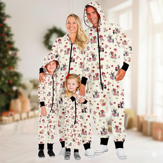 Cute Corgi Family Jumpsuit, Puppy Onesie Pajamas, Kawaii Fleece Jumpsuit, Family One-piece Pajama, Pajamas For Family, Gift for Pet Lov