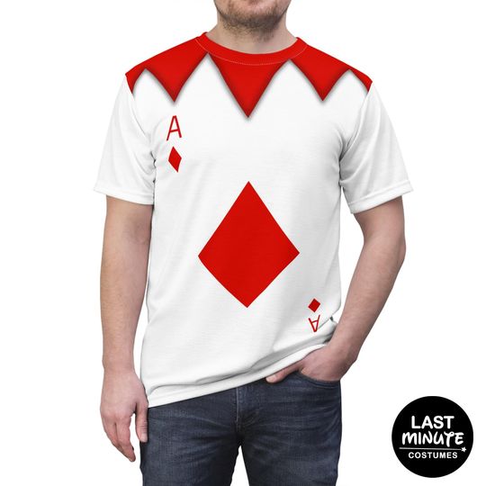 Alice in Wonderland Costume, Card Soldiers Shirt, Ace Of Diamonds, Disney Villains Cosplay, Disney World Outfit, Team Shirts, Run Disney Tee