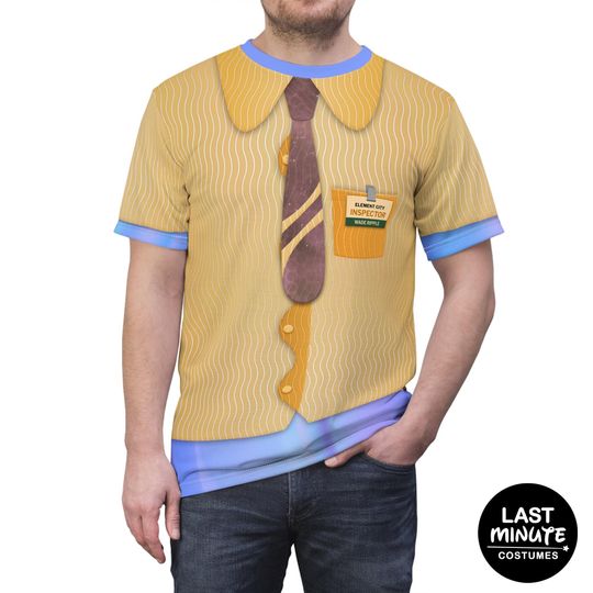 Discover Wade Ripple Bow Tie Suit Shirt, Elemental Costume, Element City Cosplay, Disney World T-Shirt, Walt Disney Apparel, Disneyland Outfits