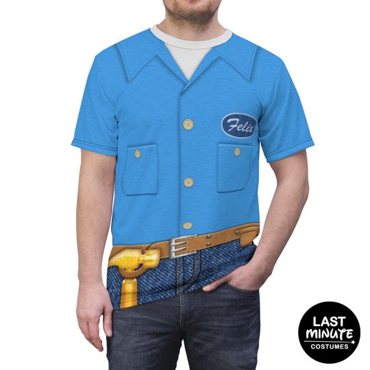 Wreck-It Ralph Costume, Felix Shirt, Felix Costume, Disney Shirt, Disney Shirt for Men, Disney Couple Shirt, Disneyland Shirts, Fix-It Felix