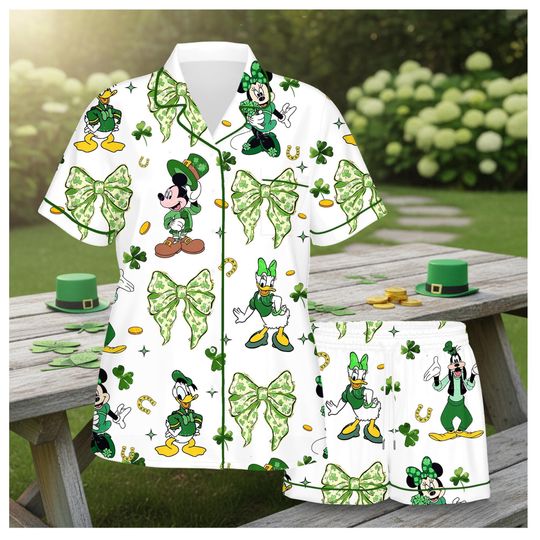 Discover St Patrick's Day Pajamas Shirt, Patricks Day Pajamas Set, Pajama Set For Women, Pajama shorts for her, Patricks Day tee
