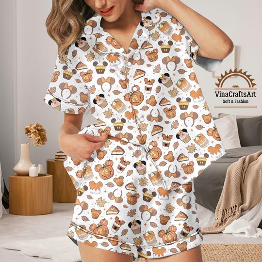 Discover Fall Mickey Mouse Pajama Set: Thanksgiving Sleepwear