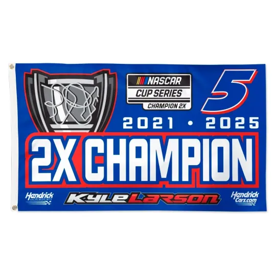 2025 Kyle Larson #5 NASCAR Cup Racing Flag  Wall Banner