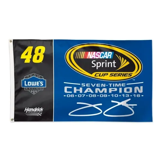 Discover Jimmie Johnson #48 7-Time Champion Nascar Racing 3x5 FT Flag Wall Decore Banner