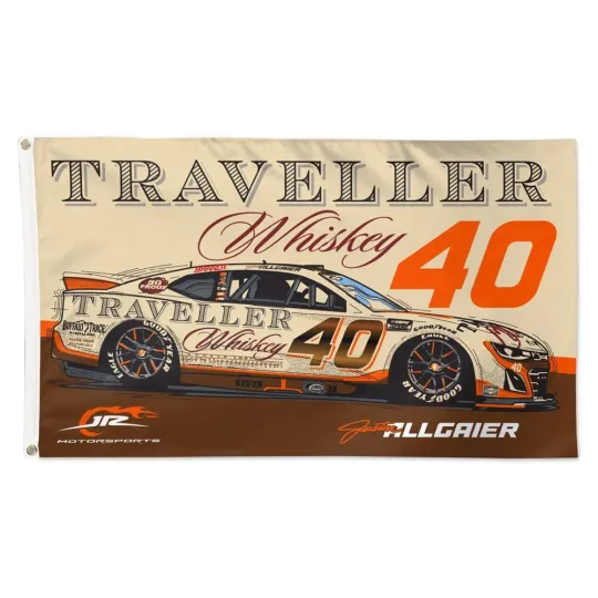 Discover Justin Allgaier #40 Traveller Nascar Car Racing Flag Wall Banner