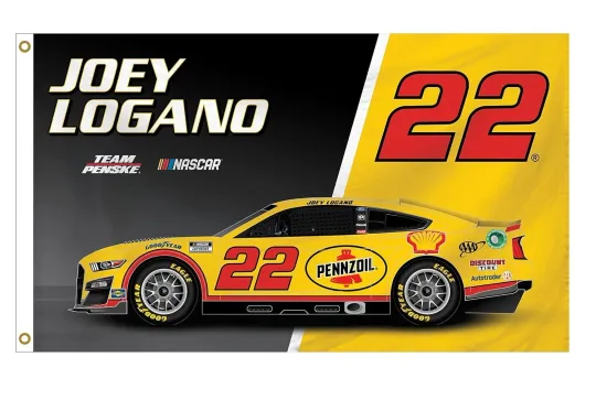 Joey Logano #22 Team Penske NASCAR Car Racing Flag Wall Decor Banner
