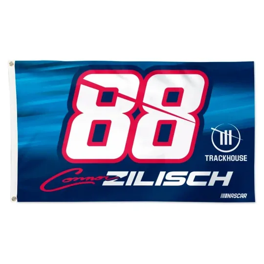Discover Connor Zilisch #88 Nascar Car Racing Flag Wall Decor