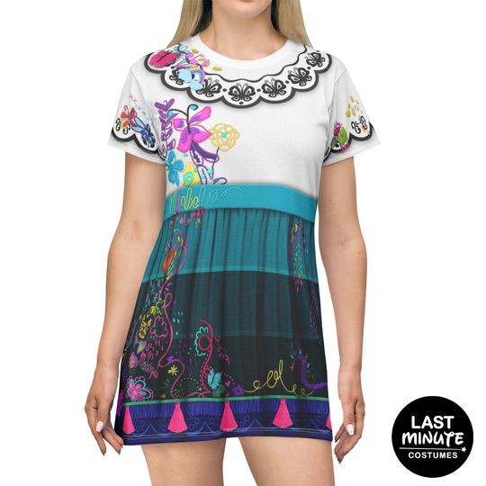 Encanto Women's T-Shirt Dress, Mirabel Madrigal Costume, Walt Disney Animation Cosplay, Magic Kingdom, Disney Family Dresses, Daughter Gifts