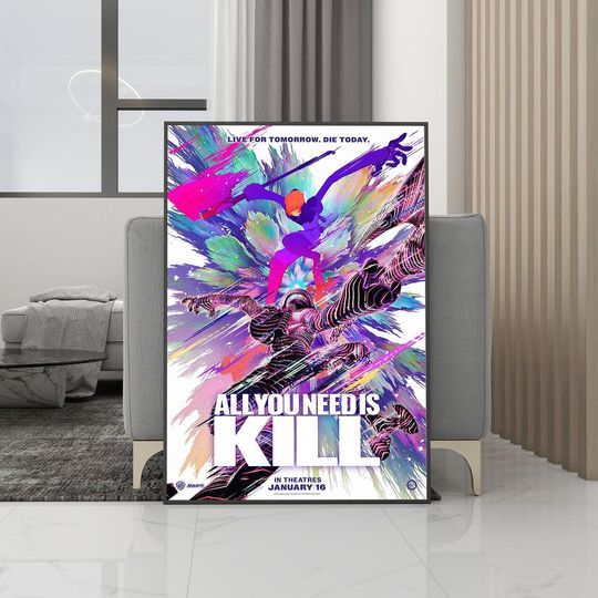 Discover All You Need Is Kill (2026) Movie Poster Canvas Wall Art - Unframed Print - Movie Fans Collection - Room Decor - Birthday Gift