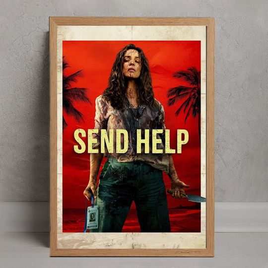 Discover Send Help (2026) Movie Poster, Wall Art Decor, Room Decoration, Personalized Gifts, Canvas Film Poster