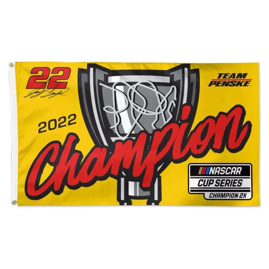 2022 Joey Logano Champion Cup Nascar Racing House Flag