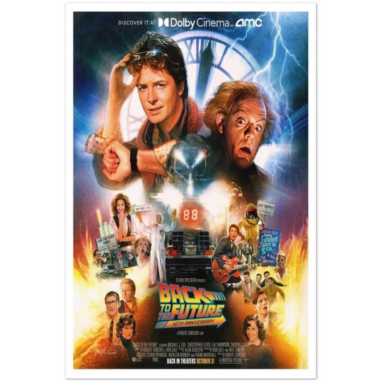 Back To The Future 40th Anniversary 2025 Movie Poster