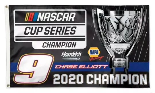 Discover 2020 Chase Elliott #9 NASCAR Cup Champion Flag
