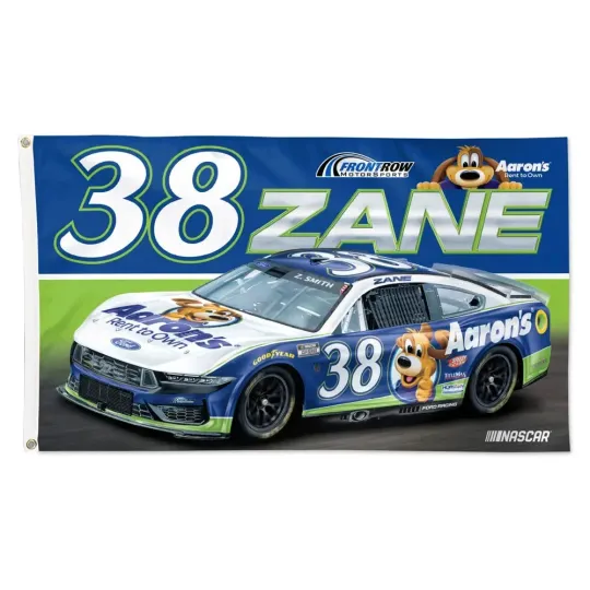 Discover Zane Smith #38 NASCAR House Flag